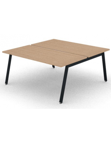 Benches autonomo - piano melaminico spessore mm 25 e struttura metallica gambe inclinate - Colori a scelta - cm 160x165x74h