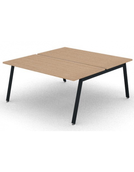 Benches autonomo - piano melaminico spessore mm 25 e struttura metallica gambe inclinate - Colori a scelta - cm 160x165x74h