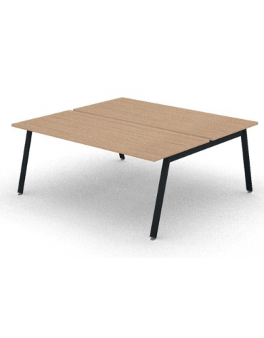 Benches autonomo - piano melaminico spessore mm 25 e struttura metallica gambe inclinate - Colori a scelta - cm 180x165x74h
