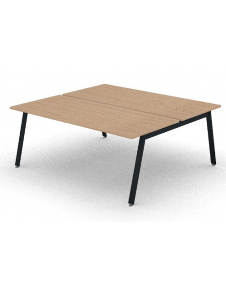 Benches autonomo - piano melaminico spessore mm 25 e struttura metallica gambe inclinate - Colori a scelta - cm 180x165x74h