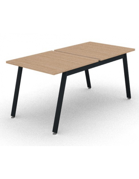 Benches autonomo - piano melaminico spessore mm 30 e struttura metallica gambe inclinate - Colori a scelta - cm 80x165x74,5h