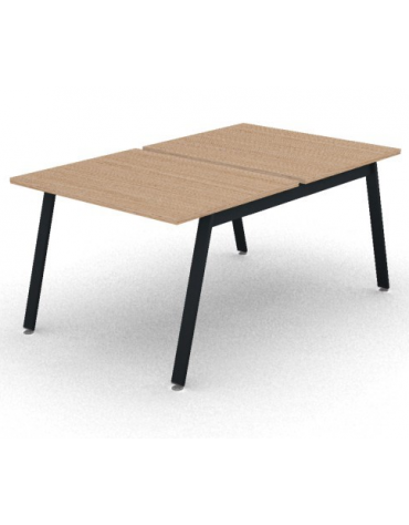 Benches autonomo - piano melaminico spessore mm 30 e struttura metallica gambe inclinate - Colori a scelta - cm 100x165x74,5h