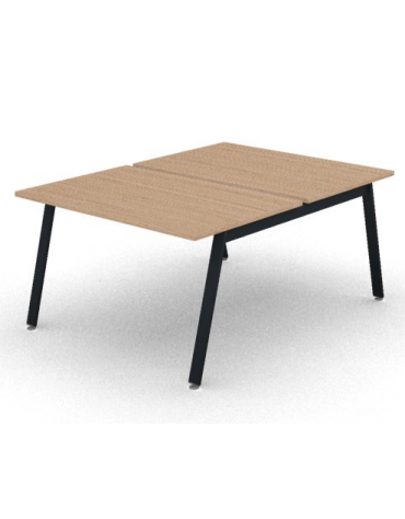 Benches autonomo - piano melaminico spessore mm 30 e struttura metallica gambe inclinate - Colori a scelta - cm 120x165x74,5h