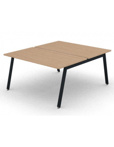 Benches autonomo - piano melaminico spessore mm 30 e struttura metallica gambe inclinate - Colori a scelta - cm 140x165x74,5h