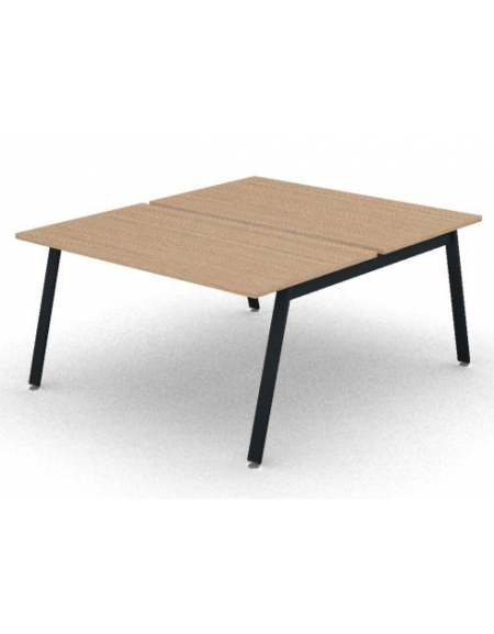 Benches autonomo - piano melaminico spessore mm 30 e struttura metallica gambe inclinate - Colori a scelta - cm 140x165x74,5h