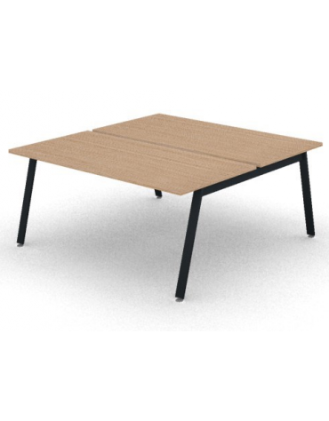 Benches autonomo - piano melaminico spessore mm 30 e struttura metallica gambe inclinate - Colori a scelta - cm 160x165x74,5h