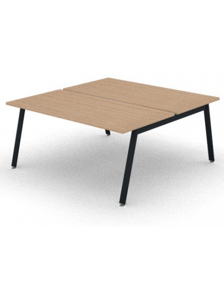 Benches autonomo - piano melaminico spessore mm 30 e struttura metallica gambe inclinate - Colori a scelta - cm 160x165x74,5h