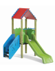 Mini torre con scivolo in polietilene rotazionale e tetto - cm 201x327x300h