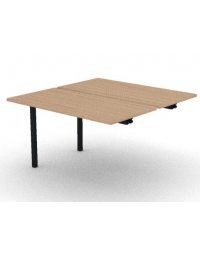 Allungo per benches profondit&agrave; cm 125 - piano melaminico spessore mm 25 e struttura metallica - Colori a scelta - cm 120x125x74h