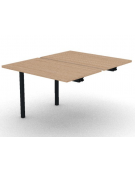 Allungo per benches profondità cm125 - piano melaminico spessore mm30 e struttura metallica - Colori a scelta - cm 100x125x74,5h