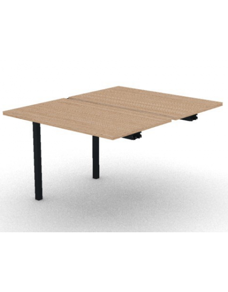 Allungo per benches profondità cm125 - piano melaminico spessore mm30 e struttura metallica - Colori a scelta - cm 100x125x74,5h