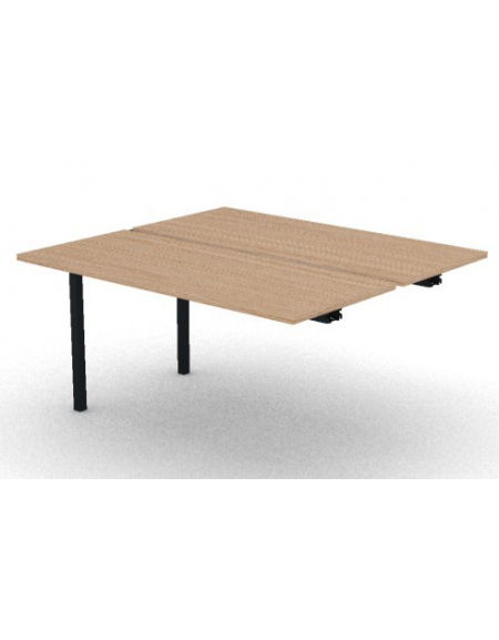 Allungo per benches profondità cm125 - piano melaminico spessore mm30 e struttura metallica - Colori a scelta - cm 140x125x74,5h