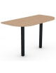 Terminale per benches profondità cm 125 - piano melaminico spessore mm 25 e struttura metallica -Colori a scelta - cm 125x60x74h