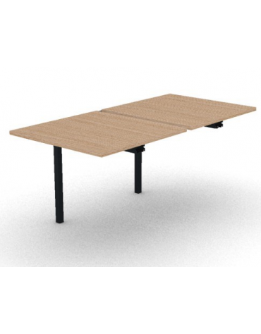 Allungo per benches profondità cm 165 - piano melaminico spessore mm 25 e struttura metallica - Colori a scelta - cm 80x165x74h