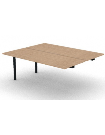 Allungo per benches profondità cm 165 - piano melaminico spessore mm 25 e struttura metallica - Colori a scelta - cm 180x165x74h