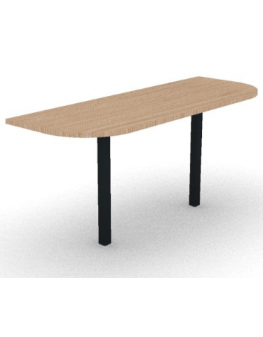 Terminale per benches profondità cm 145 - piano melaminico spessore mm 25 e struttura metallica -Colori a scelta - cm 145x60x74h