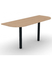 Terminale per benches profondit&agrave; cm 145 - piano melaminico spessore mm 25 e struttura metallica -Colori a scelta - cm 145x60x74h