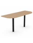 Terminale per benches profondità cm 165 - piano melaminico spessore mm30 e struttura metallica -Colori a scelta- cm 165x60x74,5h