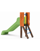 Scivolo scaly Sali&scendi con pali in alluminio rifiniti in legno light e scivolo in polietilene rotazionale - cm 285x68x176h