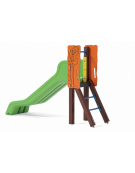Scivolo scaly Sali&scendi con pali in plastica riciclata - scivolo in polietilene rotazionale h 90 cm - cm 285x68x176h