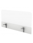 Schermi in metacrilato bianco per benches con fascia in melaminico - cm 100x0,6x50h