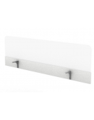 Schermi in metacrilato bianco per benches con fascia in melaminico - cm 160x0,6x50h