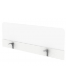 Schermi in metacrilato bianco per benches con fascia in melaminico - cm 140x0,6x50h