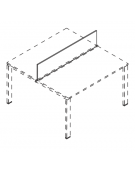 Schermo in melaminico per benches, spessore 18 mm - Colori a Scelta - cm 100x18x35h