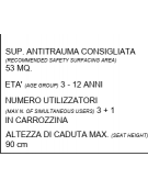 Mini villaggio attrezzato inclusivo con pali in plastica riciclata - scivolo in polietilene - cm 454x610x320h