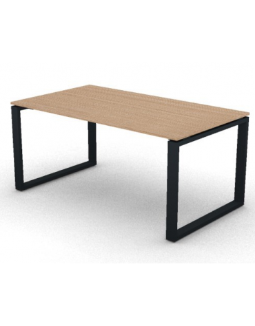 Scrivania direzionale piano melaminico spessore mm 18 e gamba metallica ad anello chiuso  - Colori a scelta - cm 160x90x73,5h