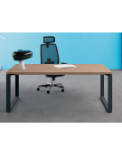 Scrivania direzionale piano melaminico spessore mm 18 e gamba metallica ad anello chiuso  - Colori a scelta - cm 160x90x73,5h