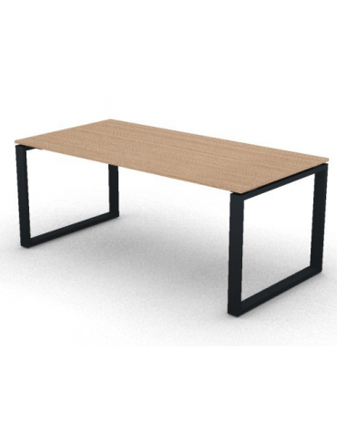 Scrivania direzionale piano melaminico spessore mm 18 e gamba metallica ad anello chiuso  - Colori a scelta - cm 180x90x73,5h