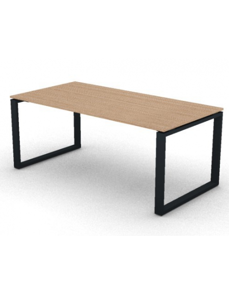 Scrivania direzionale piano melaminico spessore mm 18 e gamba metallica ad anello chiuso  - Colori a scelta - cm 180x90x73,5h
