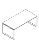 Scrivania direzionale piano melaminico spessore mm 18 e gamba metallica ad anello chiuso  - Colori a scelta - cm 200x90x73,5h