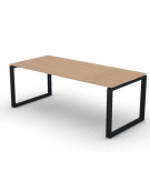 Scrivania direzionale piano melaminico spessore mm 18 e gamba metallica ad anello chiuso  - Colori a scelta - cm 200x90x73,5h
