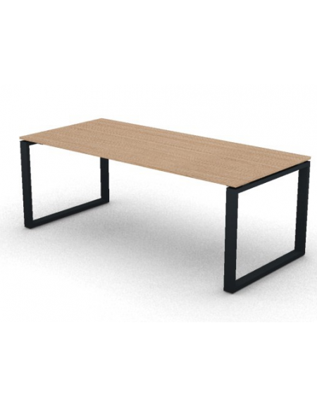 Scrivania direzionale piano melaminico spessore mm 18 e gamba metallica ad anello chiuso  - Colori a scelta - cm 200x90x73,5h