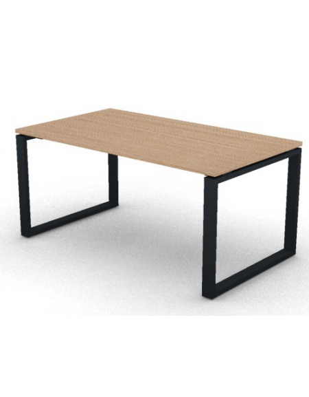 Scrivania direzionale piano melaminico spessore mm 25 e gamba metallica ad anello chiuso  - Colori a scelta - cm 160x90x74h
