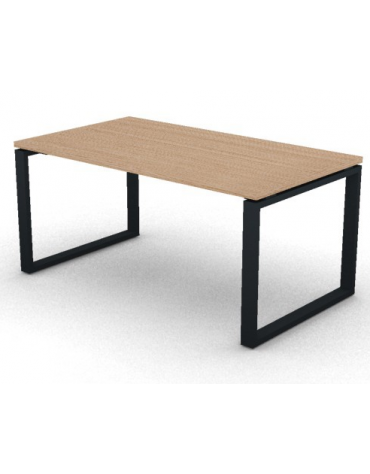 Scrivania direzionale piano melaminico spessore mm 30 e gamba metallica ad anello chiuso  - Colori a scelta - cm 160x90x74,5h