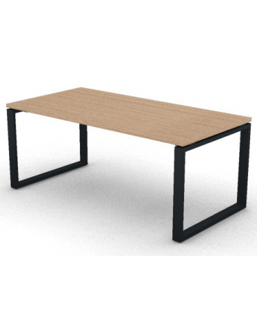 Scrivania direzionale piano melaminico spessore mm 30 e gamba metallica ad anello chiuso  - Colori a scelta - cm 180x90x74,5h