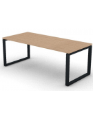 Scrivania direzionale piano melaminico spessore mm 30 e gamba metallica ad anello chiuso - Colori a scelta - cm 200x90x74,5h