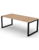Scrivania direzionale piano melaminico spessore mm 30 e gamba metallica ad anello chiuso - Colori a scelta - cm 200x90x74,5h
