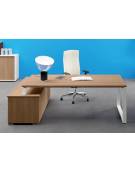 Scrivania per servente piano in melaminico spessore mm 18 e gamba metallica ad anello chiuso  -Colori a scelta - cm 160x90x73,5h