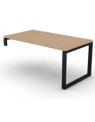 Scrivania per servente piano in melaminico spessore mm 18 e gamba metallica ad anello chiuso  -Colori a scelta - cm 160x90x73,5h
