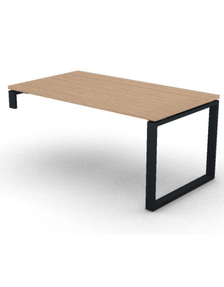 Scrivania per servente piano in melaminico spessore mm 18 e gamba metallica ad anello chiuso  -Colori a scelta - cm 160x90x73,5h