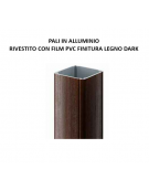 Medio Villaggio attrezzato inclusivo, 3 torri con pali in alluminio rifiniti legno dark - 2 scivoli - cm 847x881x360h