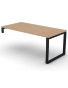Scrivania per servente piano in melaminico spessore mm 18 e gamba metallica ad anello chiuso -Colori a scelta - cm 180x90x73,5h