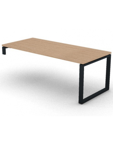 Scrivania per servente piano in melaminico spessore mm 18 e gamba metallica ad anello chiuso  -Colori a scelta - cm 200x90x73,5h