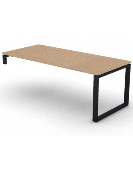 Scrivania per servente piano in melaminico spessore mm 18 e gamba metallica ad anello chiuso  -Colori a scelta - cm 200x90x73,5h
