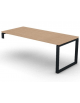 Scrivania per servente piano in melaminico spessore mm 18 e gamba metallica ad anello chiuso -Colori a scelta - cm 200x90x73,5h