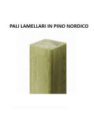 Medio Villaggio attrezzato inclusivo, 3 torri con pali in legno di pino nordico - 2 scivoli in polietilene - cm 847x881x360h